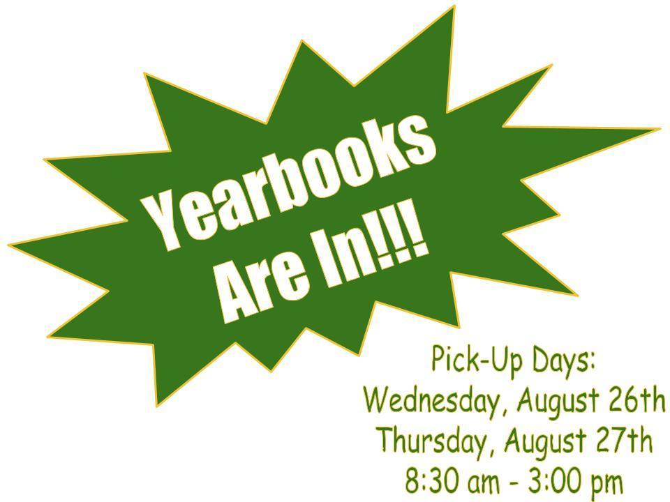 yearbooks are in